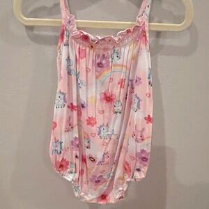 Posh Peanut unicorn and rainbow romper.